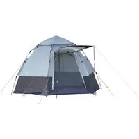 outsunny tente de camping pop-up 3-4 personnes oxford 210d, polyester 210t, fibre de verre, acier 2,6l x 2,6l x 1,5h m noir gris