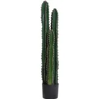 outsunny cactus artificiel grand réalisme plante artificielle decoration interieur grande taille dim. ø 17 x 98h cm vert