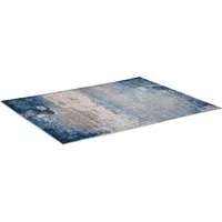 homcom tapis design moderne motif abstrait dim. 200l x 160l cm - polyester - bleu