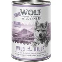 little wolf of wilderness 6 x 400 g pour chiot - wild hills junior - canard, veau