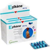 vétoquinol zylkène 450 mg pour chien > 30 kg - lot % : 2 x 100 gélules