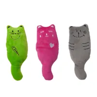 coussins de jeu aumüller chats en peluche - lot de 3 jouets