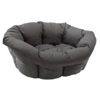 corbeille ferplast siesta deluxe noire avec housse sofà, anthracite - lot corbeille + housse taille 6