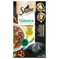 sheba nature's collection en sauce 32 x 85 g - coffret  à la volaille
