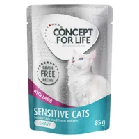 concept for life sensitive cats en sauce agneau sans céréales - lot % : 24 x 85 g