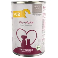 lot herrmann's pure viande bio 24 x 400 g - poulet bio