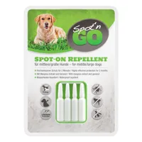 répulsif spot'n go pour chien - 6 applications pour grand chien (12 pipettes de 1,5 ml)