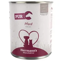 lot herrmann's pure viande bio 24 x 800 g - cheval