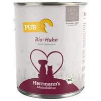 lot herrmann's pure viande bio 24 x 800 g - poulet bio