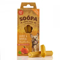 soopa bâtonnets dentaires à la citrouille & carotte pour chien par 3 unités