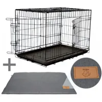 brekz pack avantage : cage pour chien (noire) xl