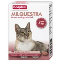 beaphar milquestra vermifuge comprimés pour chats 4 comprimés