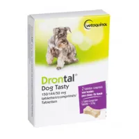 drontal dog tasty 150/144/50 mg vermifuge pour chien 2 comprimés