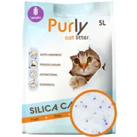 litière de silice purly lavender pour chat 5 litres (2,2kg)