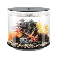 aquarium décoratif 35l avec cadre noir - tube 35 mcr black