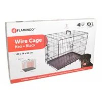 cage pour chien coloris noir 2 portes l 1,20 m x l 76cm x h 82 cm