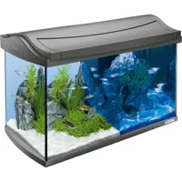 aquarium avec éclairage led tetra aquaart led kit complet - 60 l (61,5 x 34 x 43 cm)