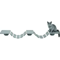 trixie - echelle d'escalade pour chat 150 cm pour montage mural gris