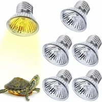 lot de 6 lampes chauffantes tortues, e27, 25 w, à intensité variable, 220 v, uva, uvb, terrarium, ampoule chauffante, pour reptiles, lézards,