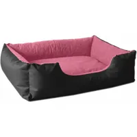 lupi lit pour chien, panier corbeille, coussin de chien:s, pink-rose(noir/rose) - beddog