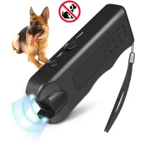 linghhang - répulsif à ultrasons pour chien pet dog trainer lampe de poche led - black