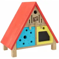 tp toys - maison pour insectes fsc 38 x 17 x 34 cm - marron - bleu - rouge - jaune