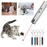 fortuneville - lumières led drôle chat bâton jouets chat chien pointeur rouge lumière bâton stylo jouet interactif et éclairage 2-en-1 accessoires