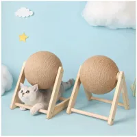 fortuneville - cat scratching ball toy kitten sisal rope ball board grinding paws toys cats scratcher résistant à l'usure meubles pour animaux de