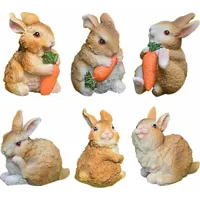 figurines lapin en résine ornements de jardin de lapin lapins chic décoration de pâques,résine lapin de pâques lapin décorations de table ornements