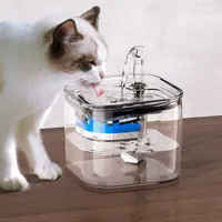 2,2l fontaine pour chat chien, silencieuse fontaine à eau pour chats chien potable transparente avec pompe super - xichao