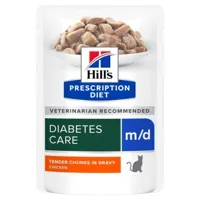 hill's hill’s prescription diet m/d au poulet 12 x 85 g