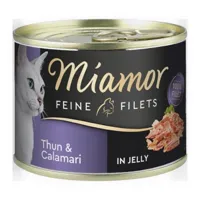 miamor feine filets en gelée thon avec calamars 12x185 g