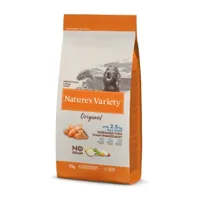 nature's variety original no grain - croquettes pour chiens adultes avec saumon sans arretes 12kg