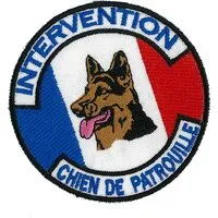ecusson rond intervention - chien de patrouille