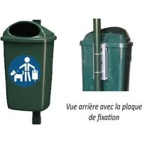 corbeille / poubelle de ville en polyéthylène