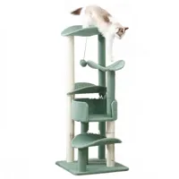 cadre d'escalade pour chat, litière de chat intégrée, arbre de chat, plateforme de saut pour chat, bois massif, sisal, fournitures pour chat.