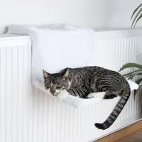 hamac trixie de luce - hamac de radiateur ajustable en imitation peau de mouton pour chat