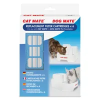 6x filtres de rechange cat mate 2l pour chien et chat - fontaine à eau