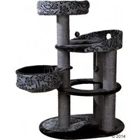 arbre à chat trixie filippo, noir / anthracite + support de fixation universel