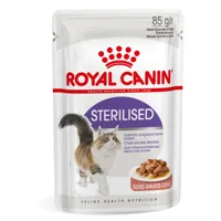 24x85g royal canin sterilised en sauce - pâtée pour chat