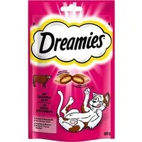 friandises dreamies catisfactions, bœuf - lot % : 4 x 60 g