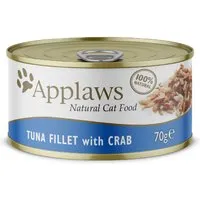 lot applaws 24 x 70 g - thon, crabe