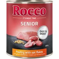 rocco senior 6 x 800 g - volaille, flocons d'avoine