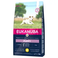 lots économiques eukanuba - puppy small breed poulet (2 x 3 kg)