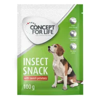 friandises concept for life insect snack patates douces pour chien - lot % 3 x 100 g