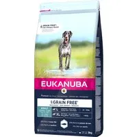 lots économiques eukanuba - grain free adult large breed avec du saumon (2 x 12 kg)