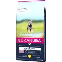 lots économiques eukanuba - grain free puppy small / medium breed poulet (2 x 12 kg)