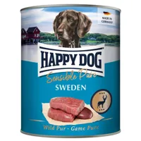 happy dog sensible pure 6 x 800 g - suède (pur gibier)
