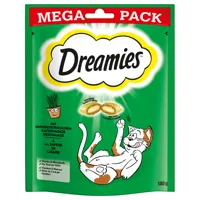 friandises dreamies catisfactions maxi format, herbe à chat - lot % : 4 x 180 g