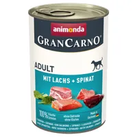animonda grancarno adult 6 x 400 g - saumon, épinards